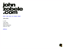 Tablet Screenshot of johnzobele.com